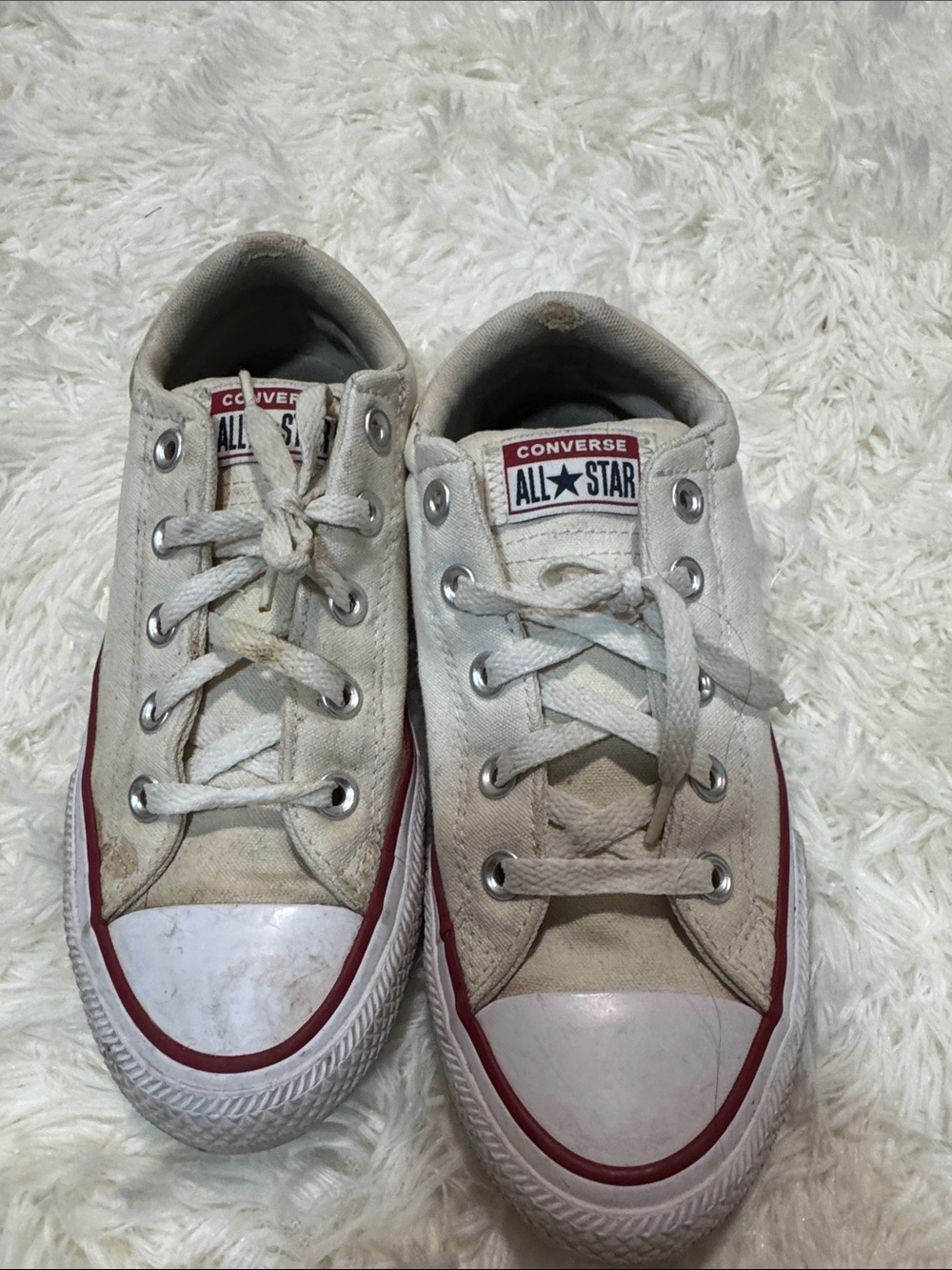Converse All Star Low Top White Canvas Sneakers